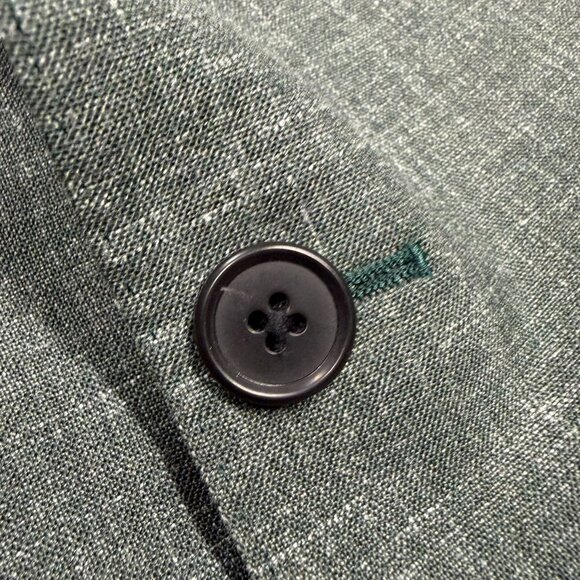 Harold Wool Silk Linen Blazer Unstructured Sport Coat Melange Grey Italy 42R - Picture 5 of 11